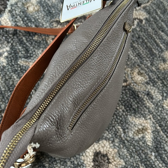 Valentina crossbody bag taupe and tan NWT - Picture 4 of 6